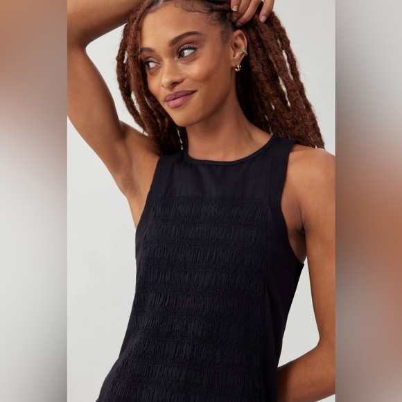 Daily Practice by Anthropologie Women's XL Prix Smocked Dress Drop Waist Black - Picture 16 of 16